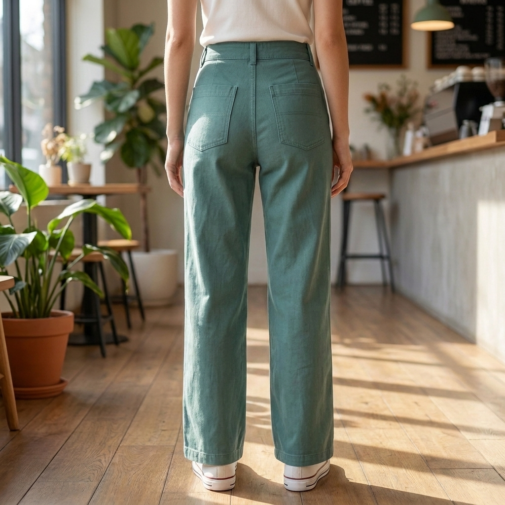 High-Waisted Straight-Leg Trousers for Women