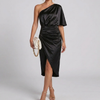 Satin Midi Dress for Women