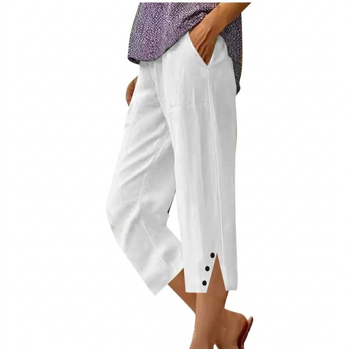 High-Waist Women’s Loose Fit Casual Pants with Pockets