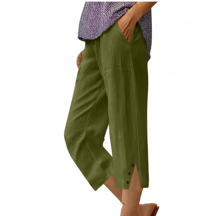 High-Waist Women’s Loose Fit Casual Pants with Pockets