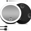 10cm Round Magnifying LED Makeup Mirror With Suction Cup