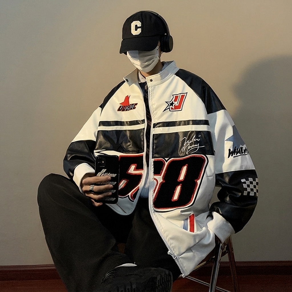 Pilot Motorcycle Clothing Loose Top Jacket Coat