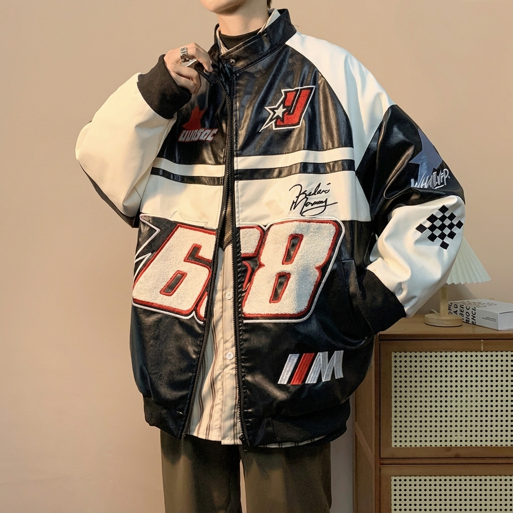 Pilot Motorcycle Clothing Loose Top Jacket Coat
