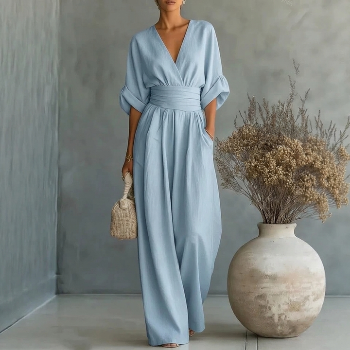 Short-sleeved Jumpsuit Womens