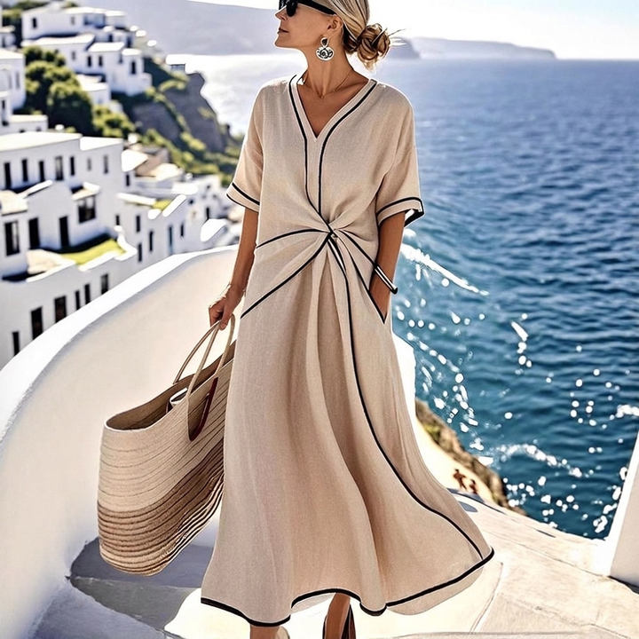 Women’s Casual Striped Print Maxi Dress