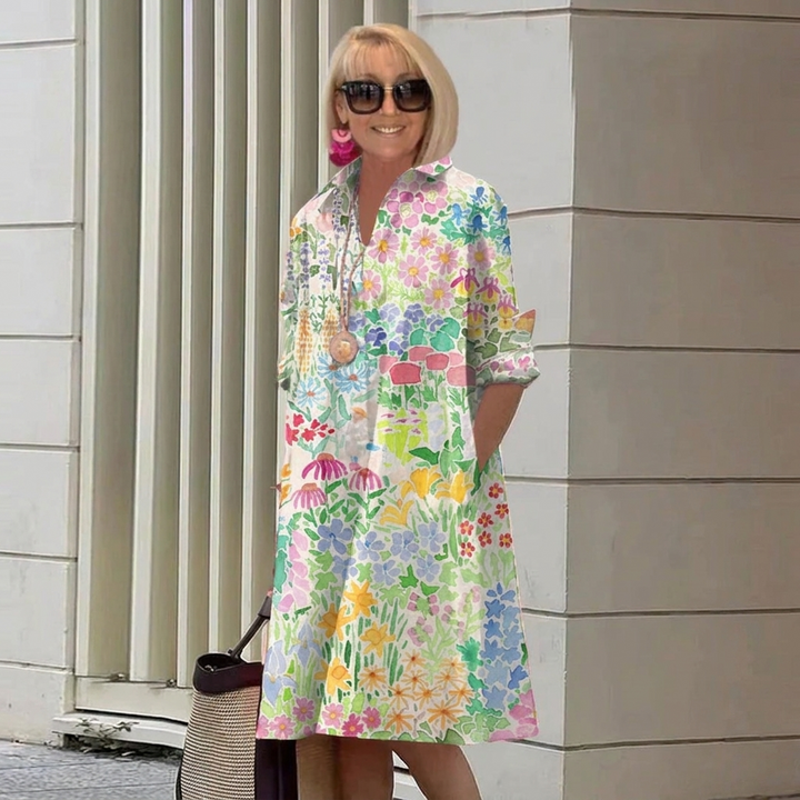 Comfortable Shirt Dress 3D Digital Printing Women's Clothing