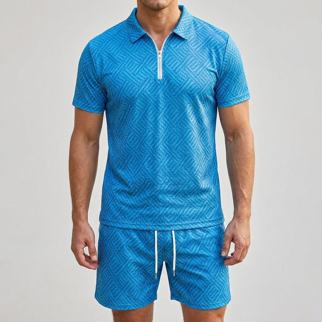Men's Fashion Summer Leisure Two Piece Set