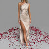 Women’s One Shoulder Split Dress