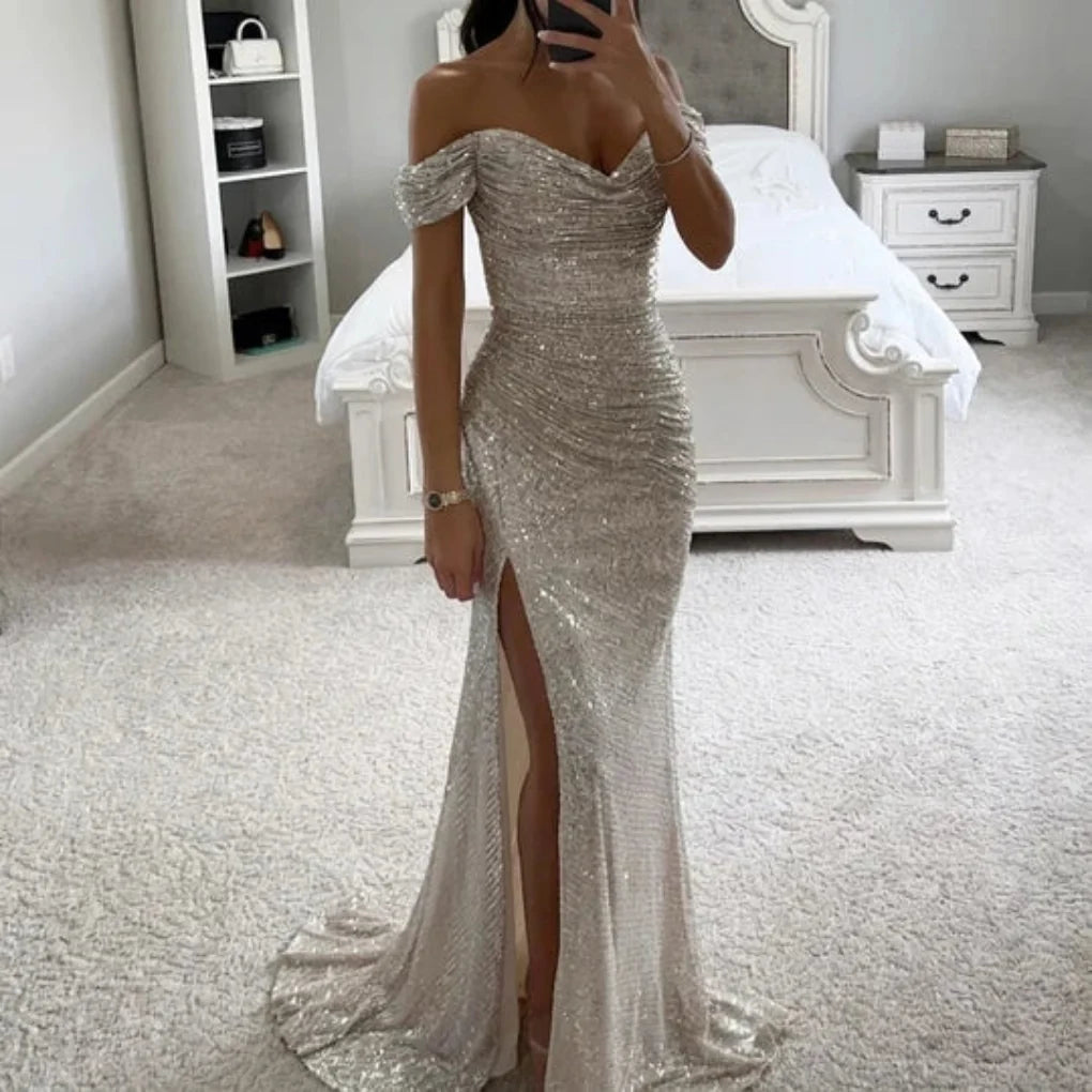 Women’s Sequin Split Maxi Dress