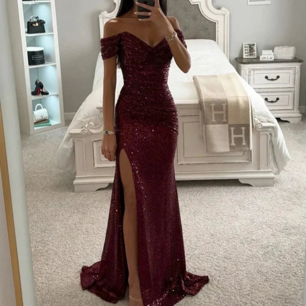Women’s Sequin Split Maxi Dress