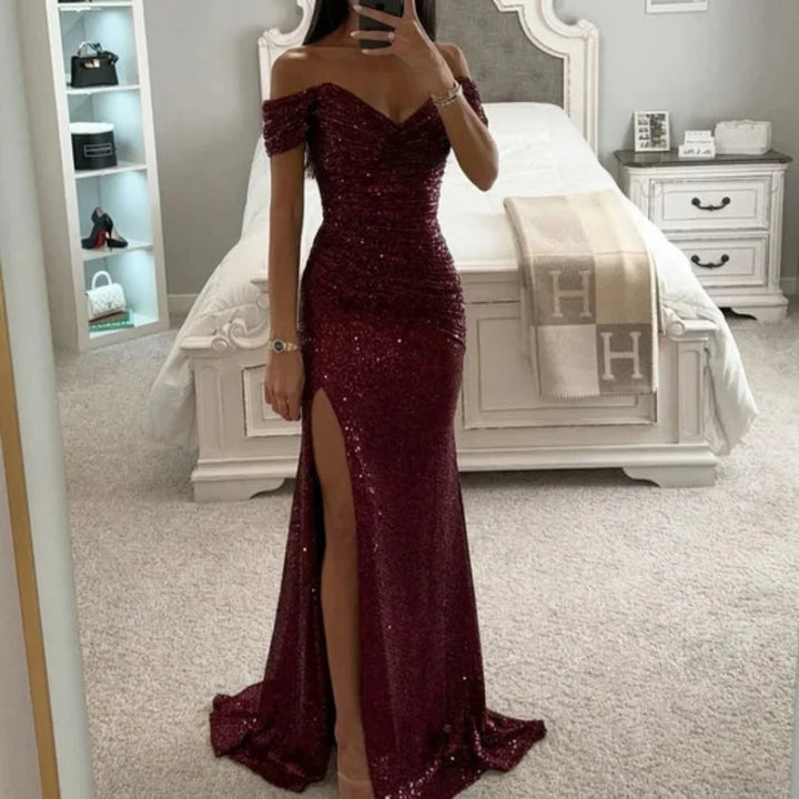Women’s Sequin Split Maxi Dress