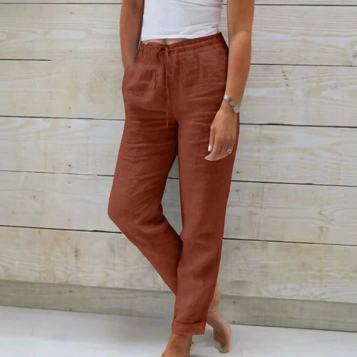 Women's Casual High Waist Straight Leg Trousers