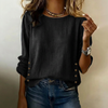 Women's Casual Round Neck Side-Button Linen Top