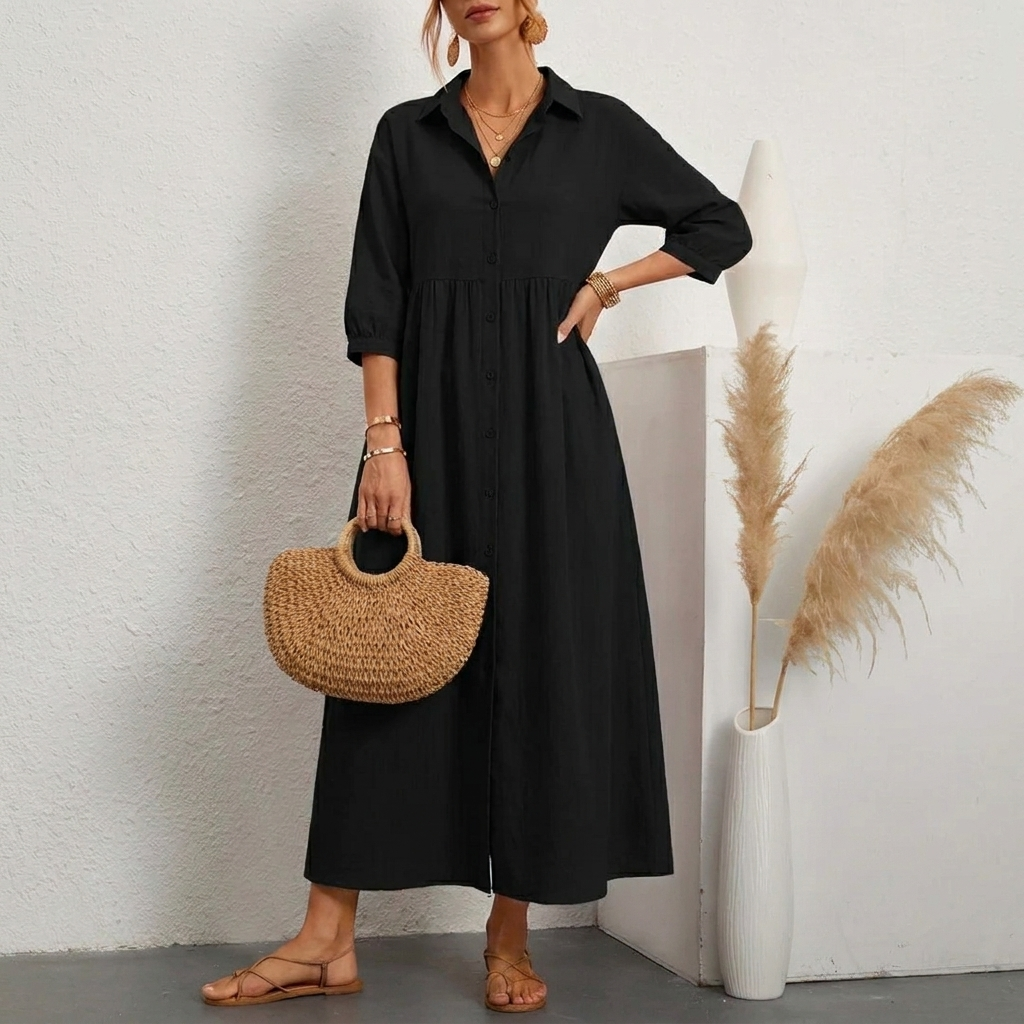 Women's Pocket Midi T-Shirt Dress