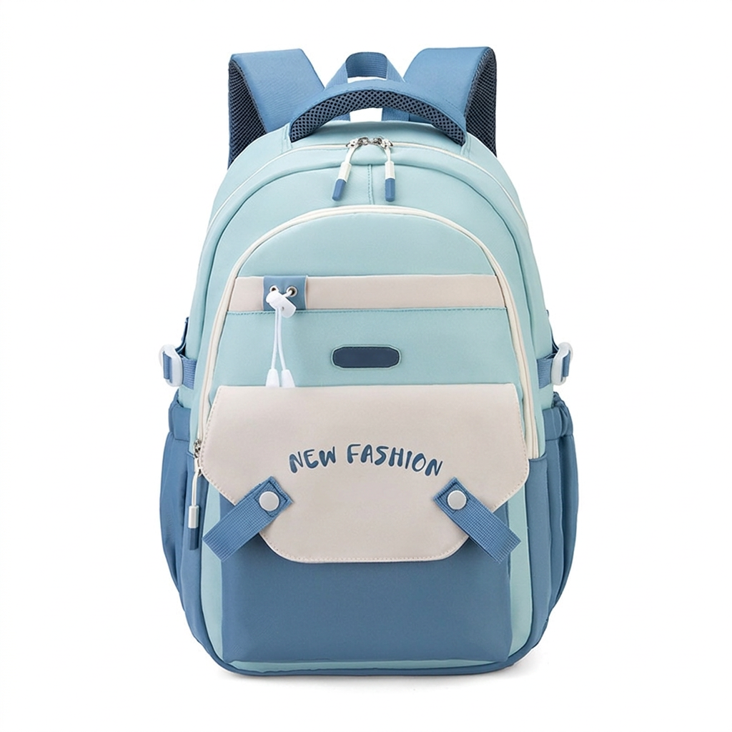 New Student Schoolbag Colorful Contrast Color Schoolbag