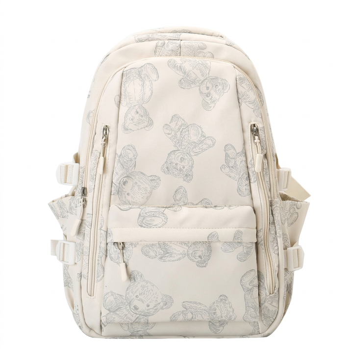 Casual Canvas Zipper Notebook Backpack
