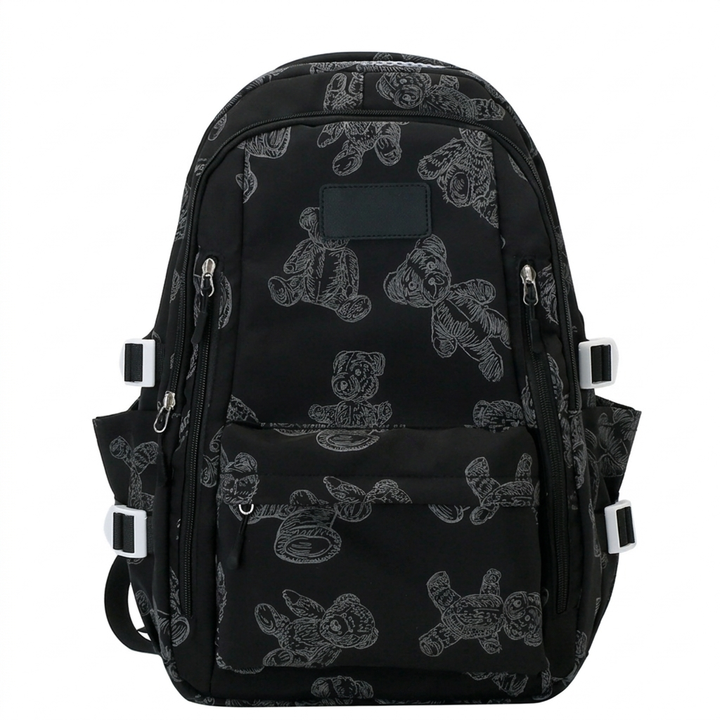 Casual Canvas Zipper Notebook Backpack