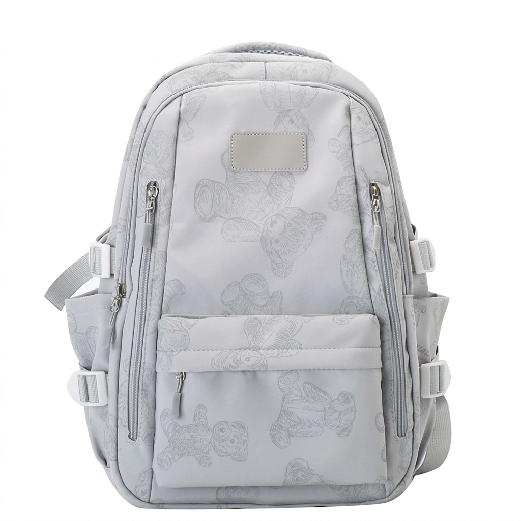 Casual Canvas Zipper Notebook Backpack