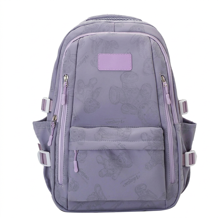 Casual Canvas Zipper Notebook Backpack