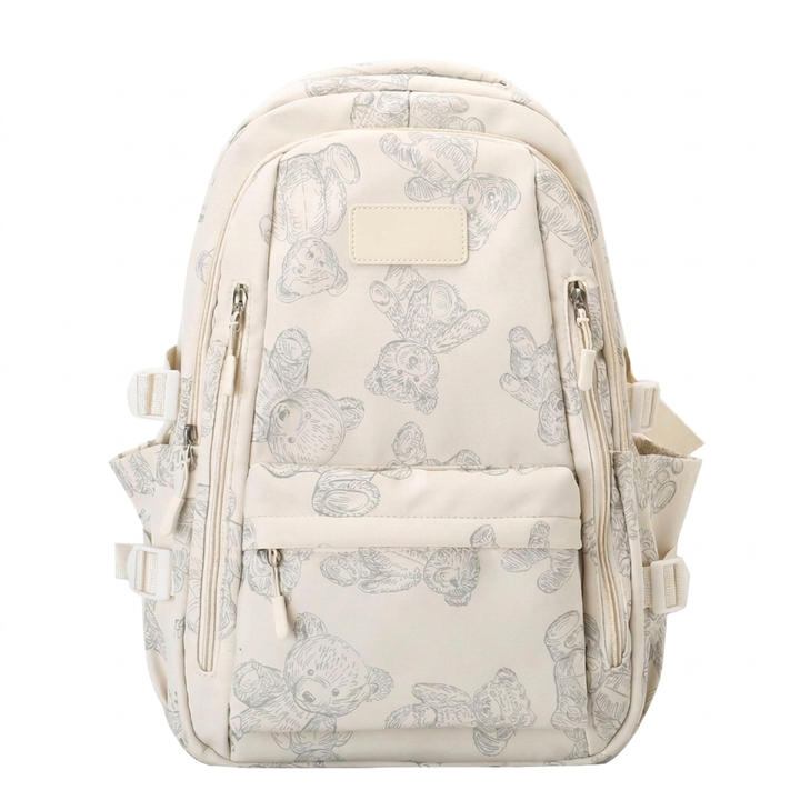 Casual Canvas Zipper Notebook Backpack