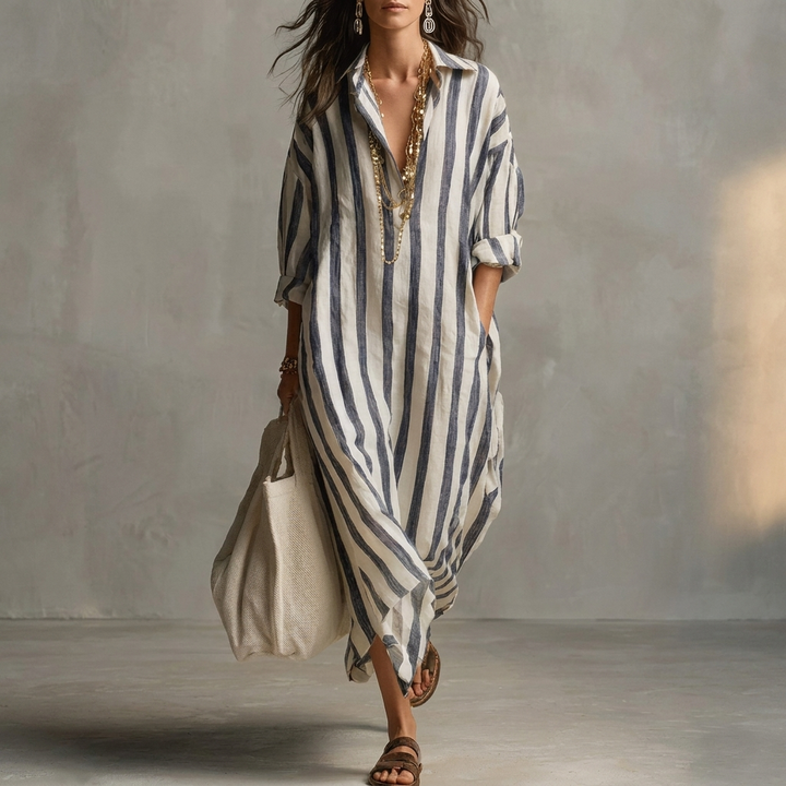 Women’s Striped Dress with Pockets