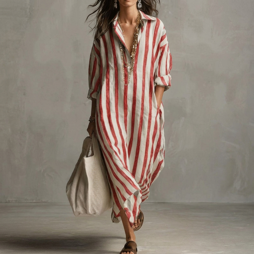 Women’s Striped Dress with Pockets