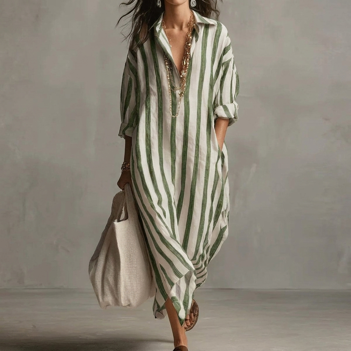Women’s Striped Dress with Pockets