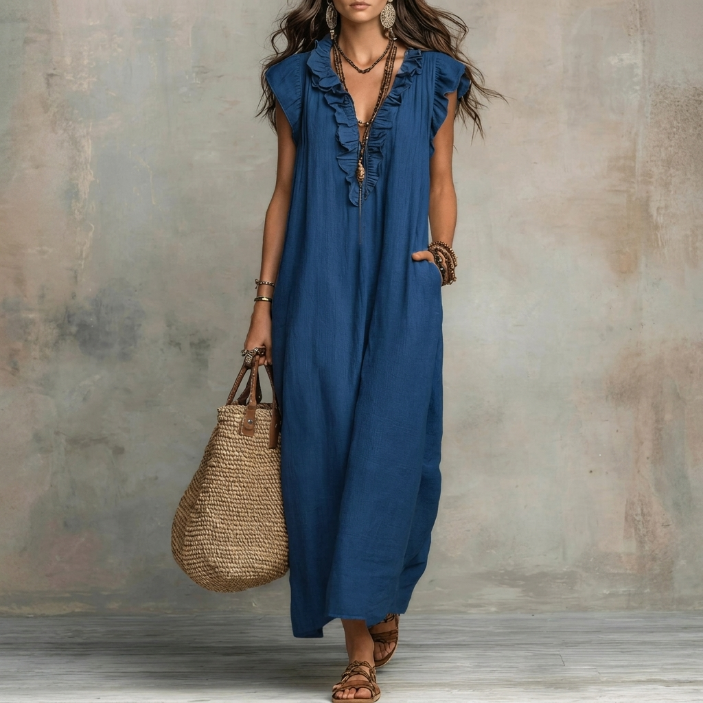 Women’s Solid Color Midi Dress