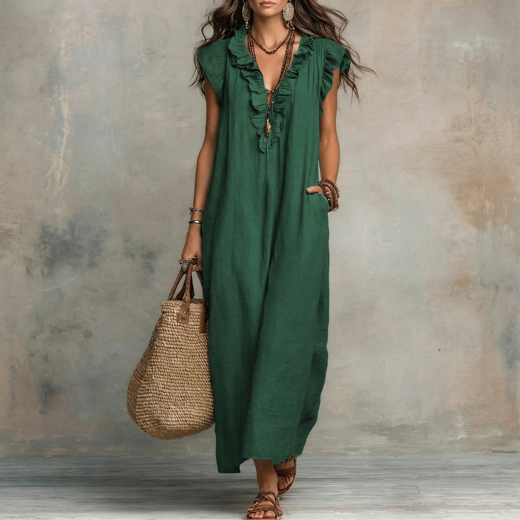 Women’s Solid Color Midi Dress