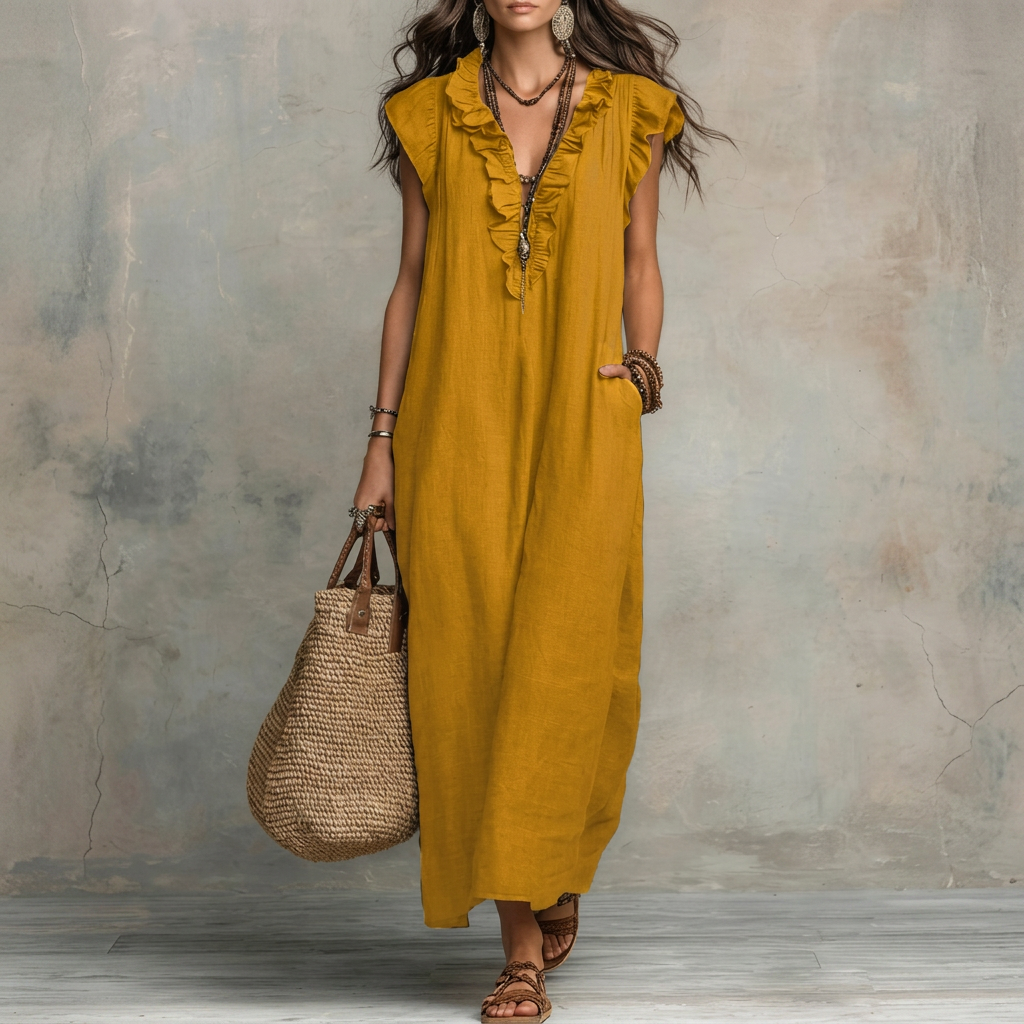 Women’s Solid Color Midi Dress