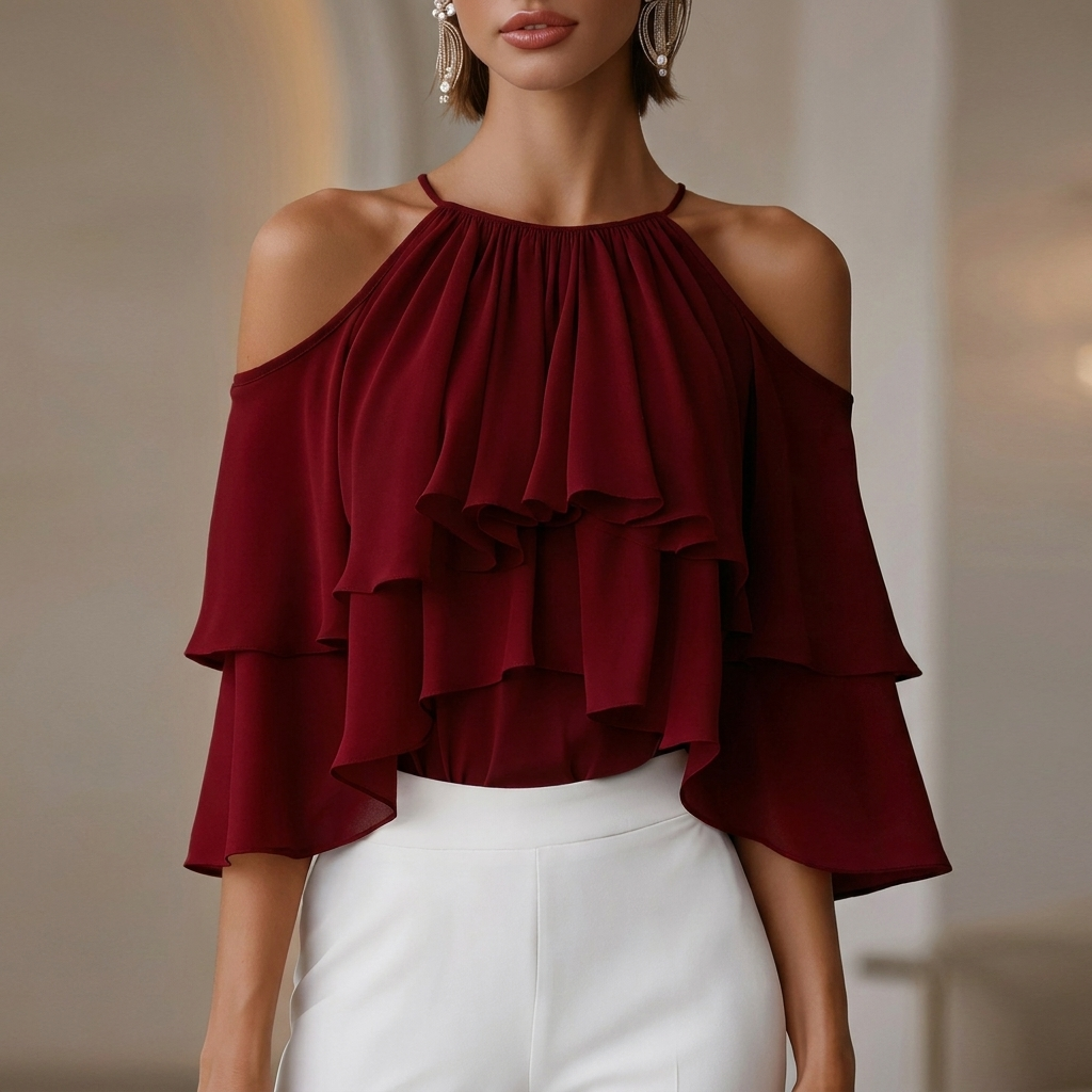 Women’s Off Shoulder Ruffle Blouse