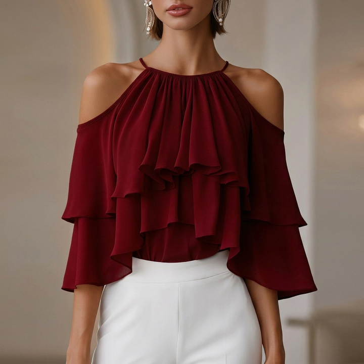 Women’s Off Shoulder Ruffle Blouse