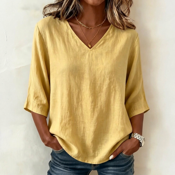 Women’s V-Neck Loose Fit Top