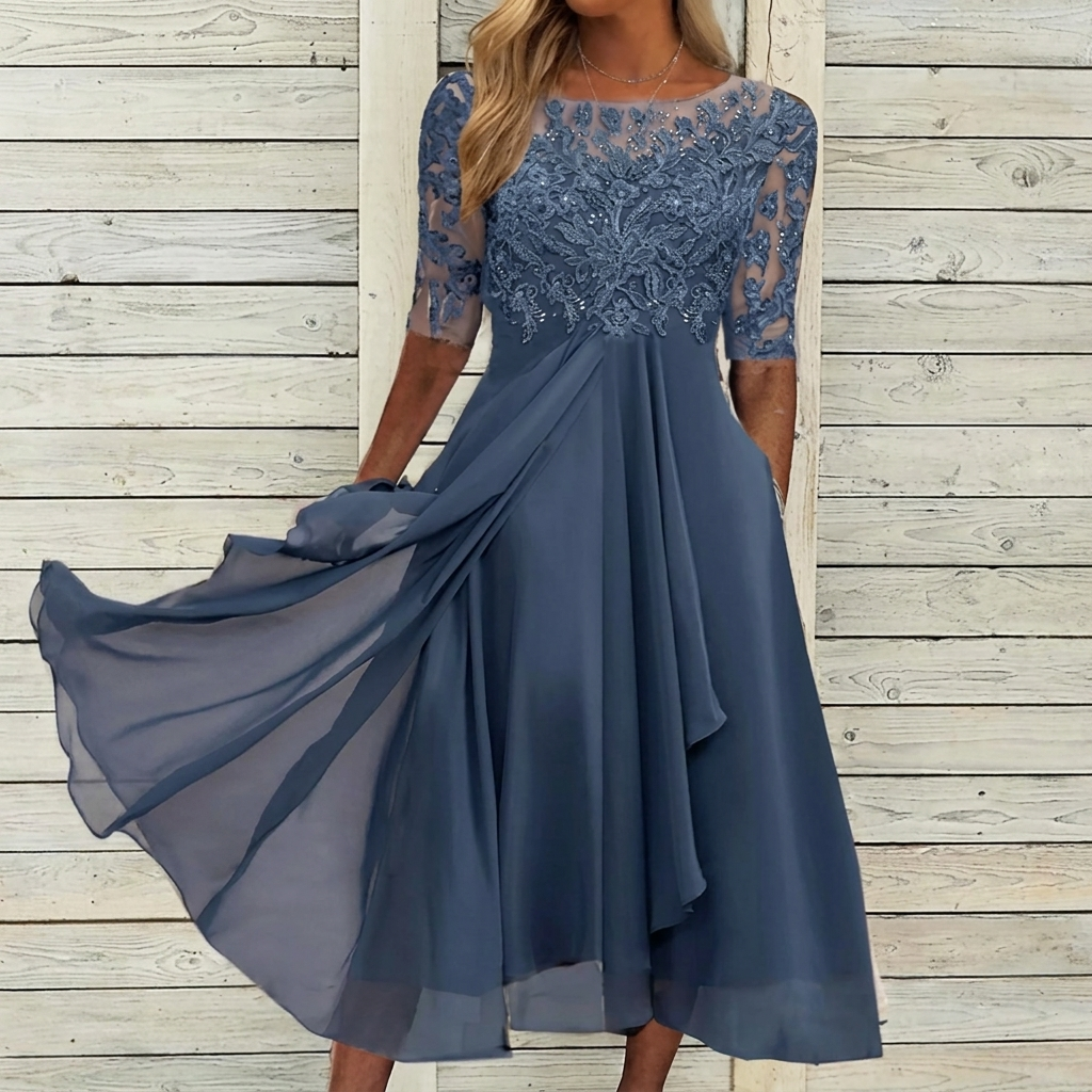 Women’s Lace Hollow Out Evening Dress