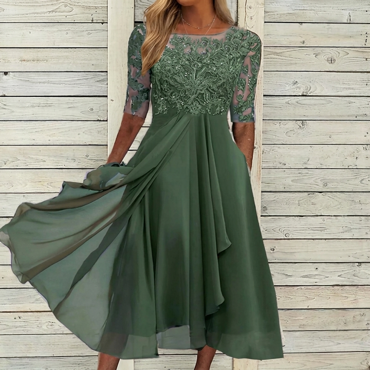 Women’s Lace Hollow Out Evening Dress