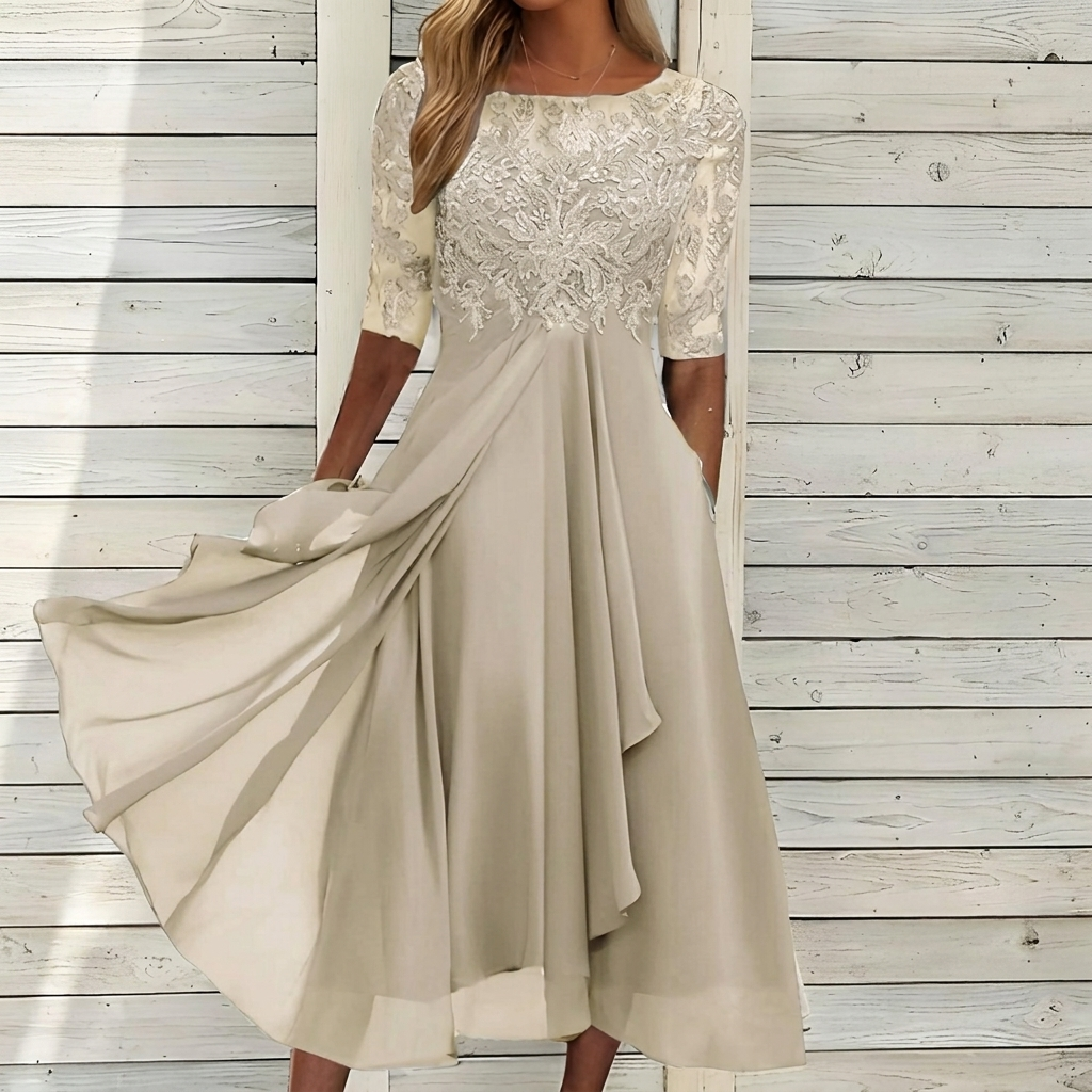Women’s Lace Hollow Out Evening Dress