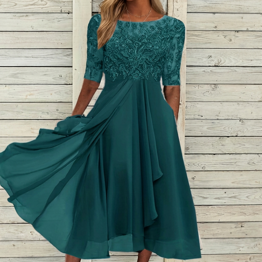 Women’s Lace Hollow Out Evening Dress