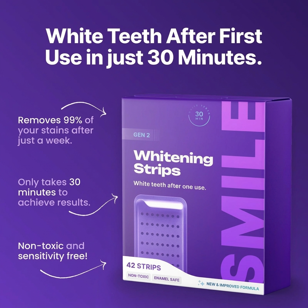 Gentle Teeth Whitening Strips