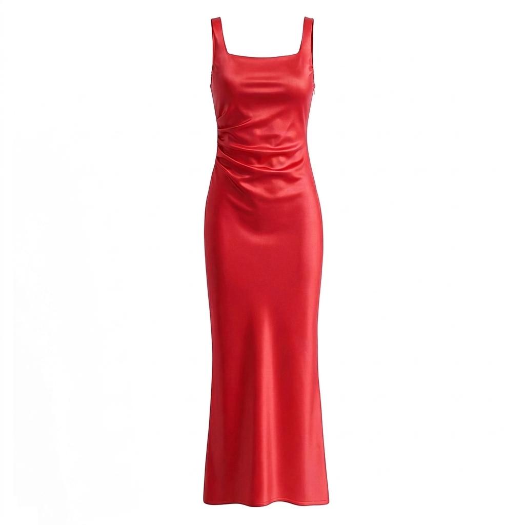 Elegant Strap Waist Long Dress