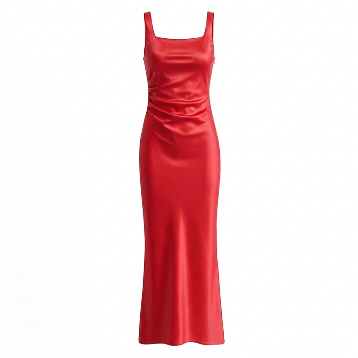 Elegant Strap Waist Long Dress