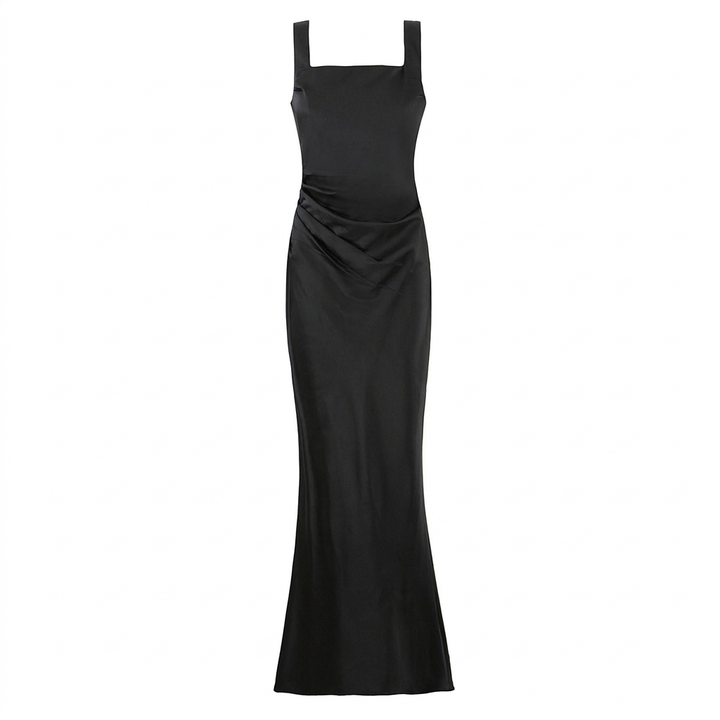 Elegant Strap Waist Long Dress