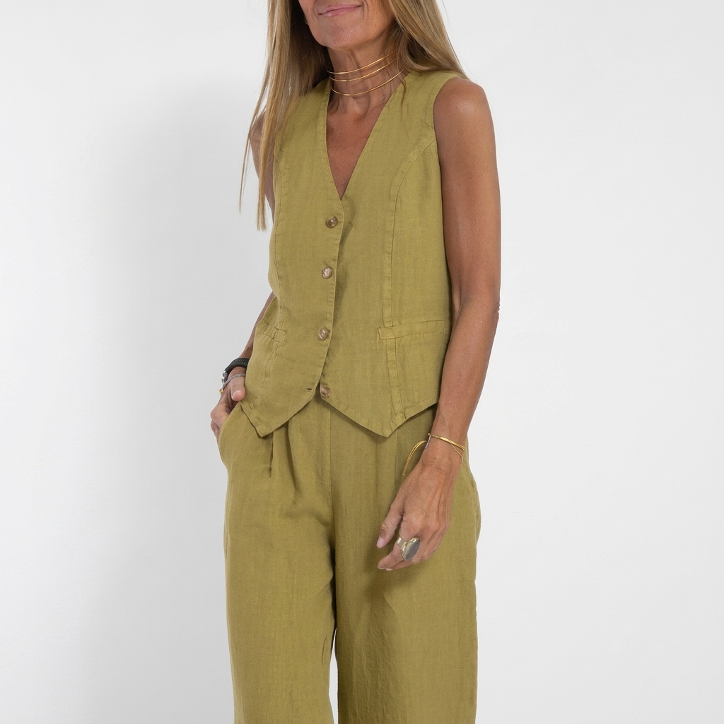 Vest &amp; Wide-Leg Trousers Set