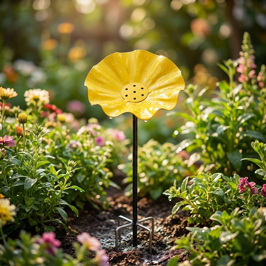 Metal Flower Garden Bird Feeder