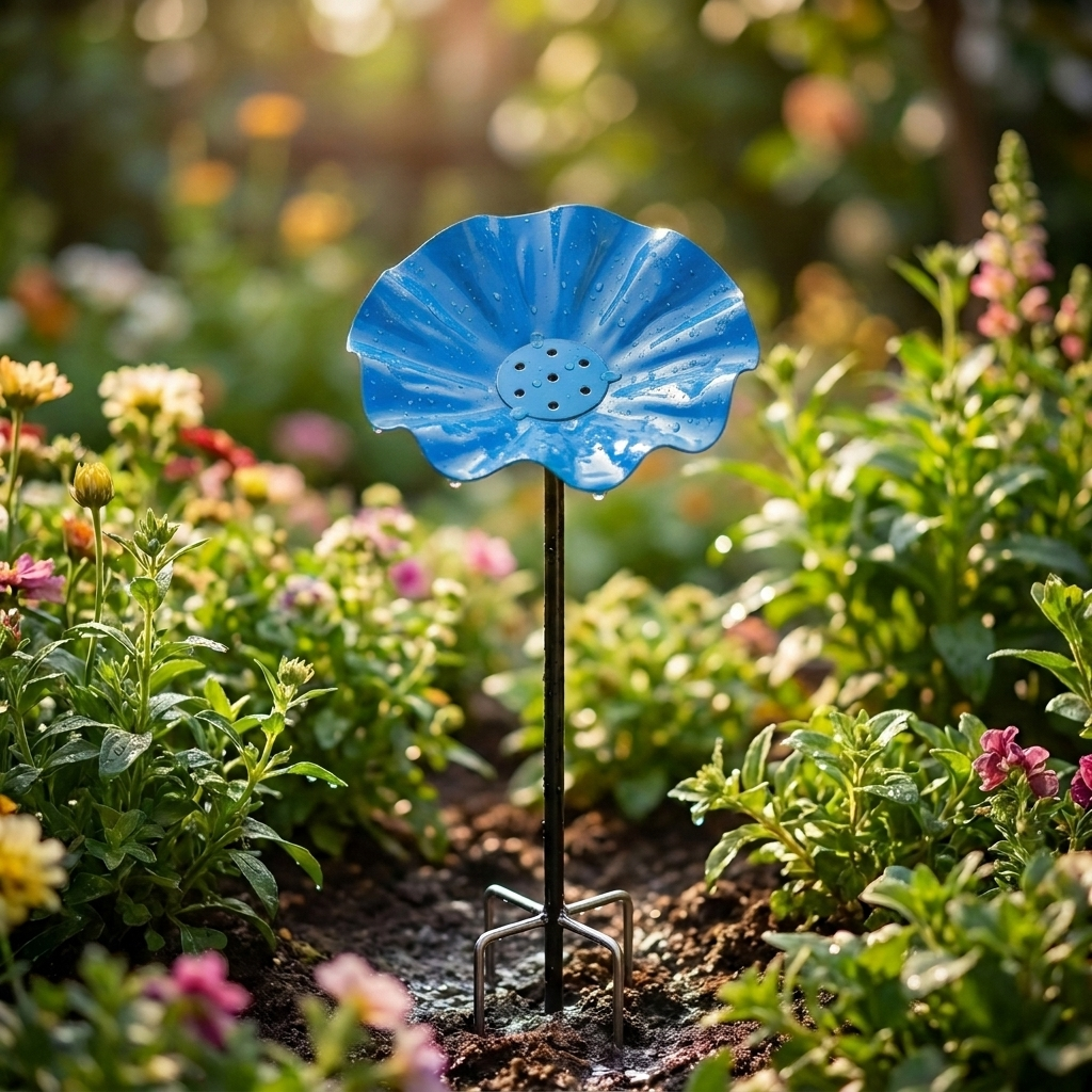 Metal Flower Garden Bird Feeder