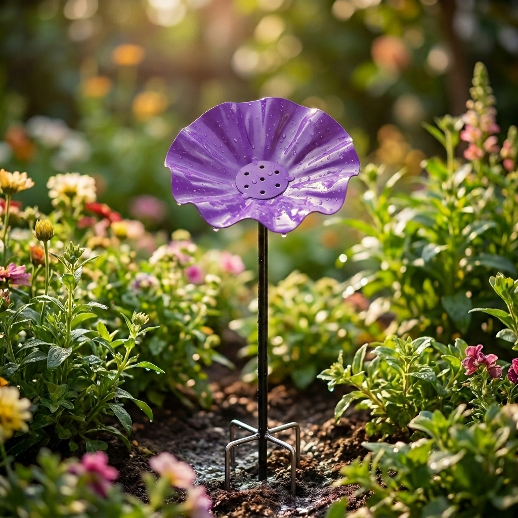 Metal Flower Garden Bird Feeder