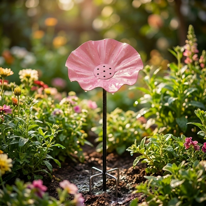 Metal Flower Garden Bird Feeder