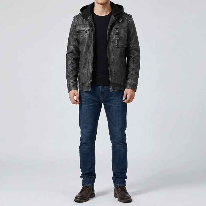 Black Leather Jacket for Men