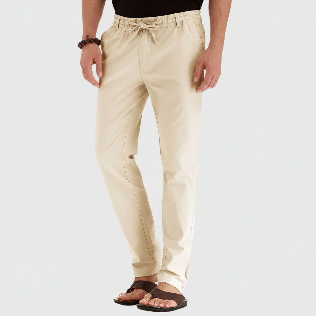 Casual Summer Pants with Elastic Waistband for Men