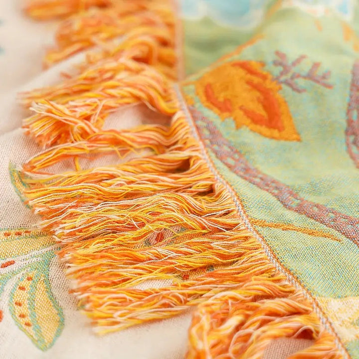 Cozy Floral Throw Blanket floral Boho