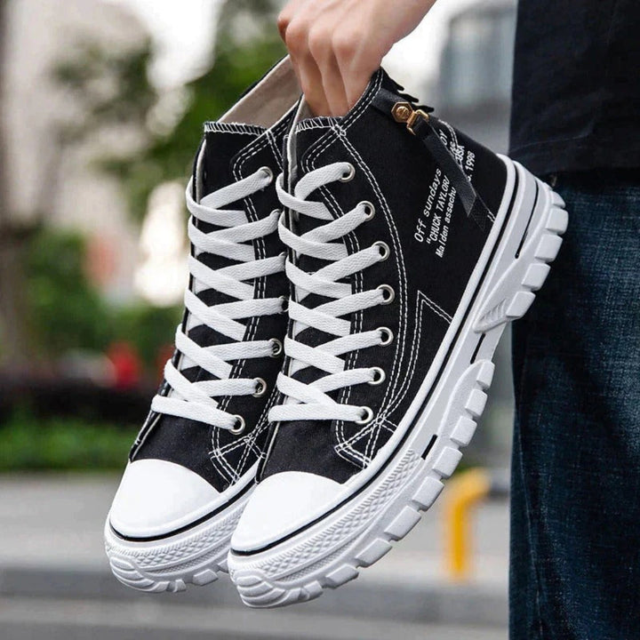 Casual Streetwear Chunky Canvas High Cut Shoes for Men